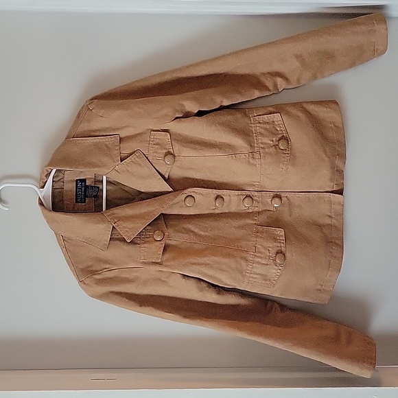 Austin Clothing Company Womans Sz. M Jacket Suede Look Beige - Picture 1 of 7